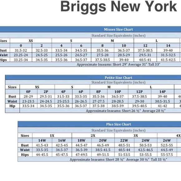 New! Briggs Women's Wide Leg Lightweight Linen Blend 2 Pockets Stripe Pants - Picture 8 of 8